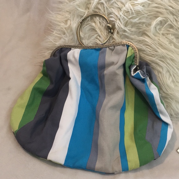 🔥HP🔥Retro 50's vintage inspired bag, colorful stripe - Picture 2 of 5